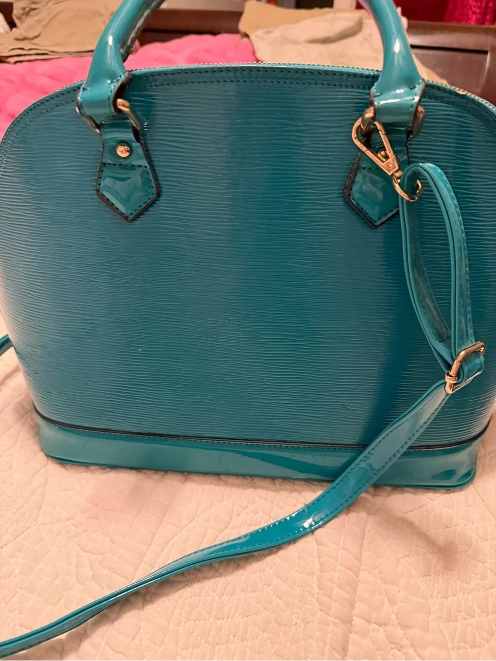 Women’s Teal Dome Satchel Bag - Stylish Everyday Tote